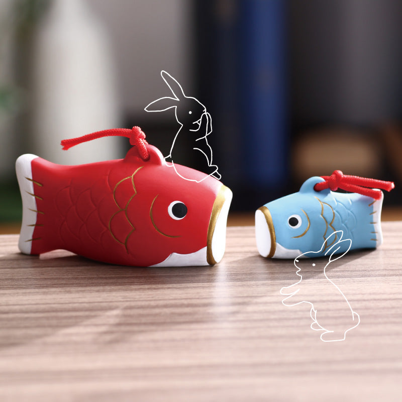 かわいい 置物 『赤鯉』『青鯉』 四季の雅 ちっちゃいものクラブ (単品購入)