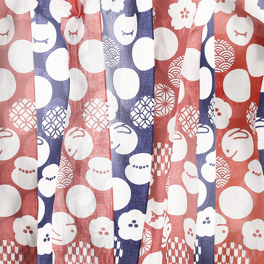 手ぬぐい タペストリ 縁起柄 伝統工芸 四季の雅オリジナル ロゴ紋づくし(大)