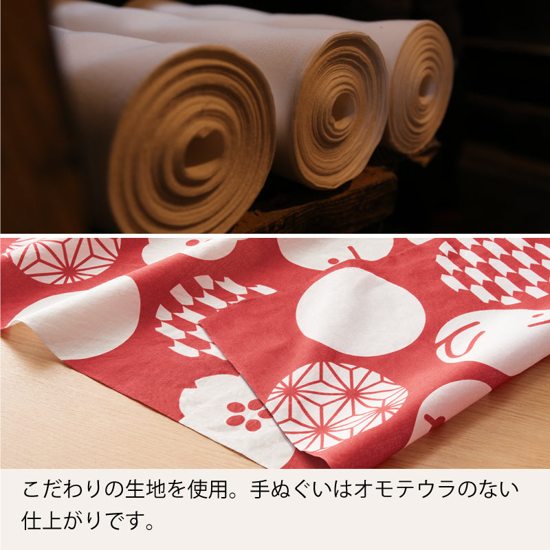 手ぬぐい タペストリ 縁起柄 伝統工芸 四季の雅オリジナル ロゴ紋づくし(大)