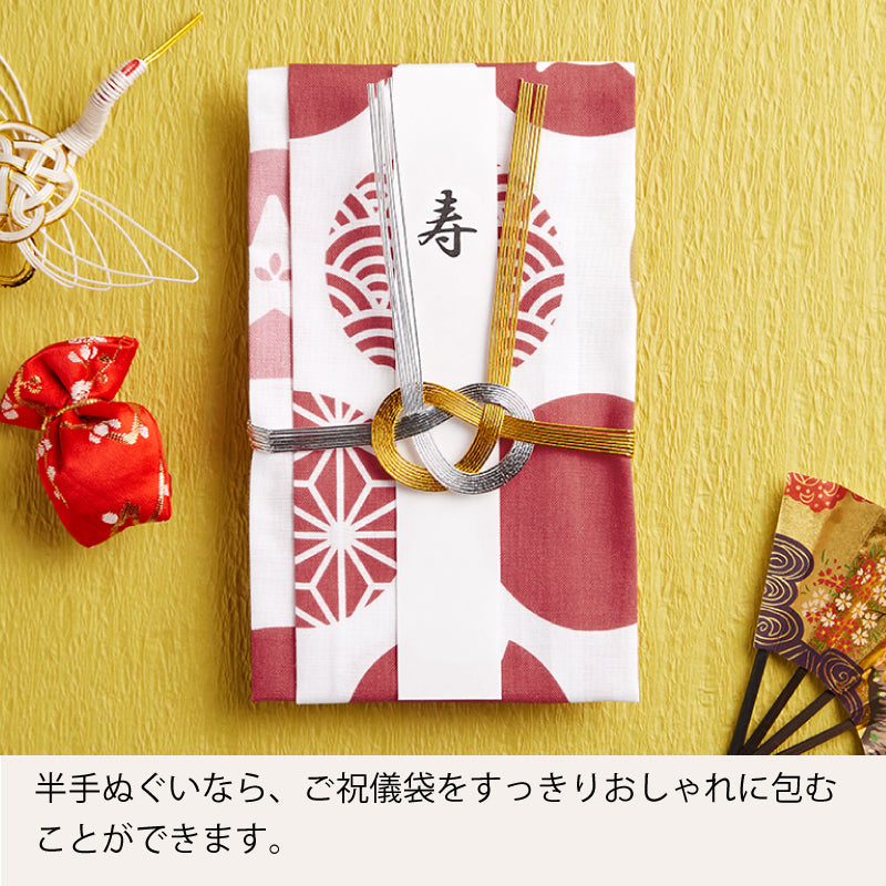 手ぬぐい タペストリ 縁起柄 伝統工芸 四季の雅オリジナル ロゴ紋づくし(マルチ)