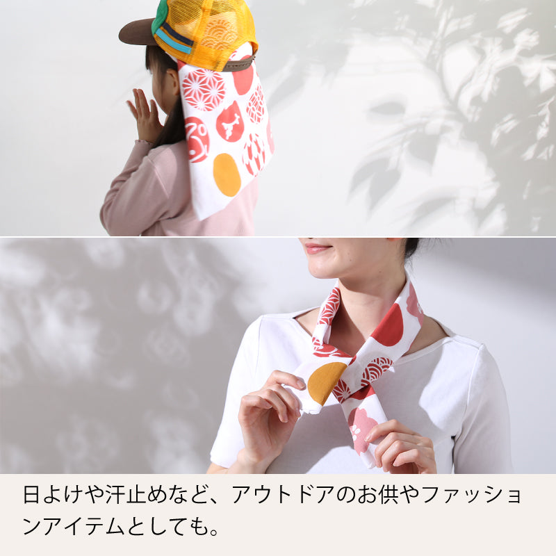 手ぬぐい タペストリ 縁起柄 伝統工芸 四季の雅オリジナル ロゴ紋づくし(マルチ)