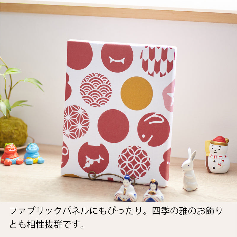 手ぬぐい タペストリ 縁起柄 伝統工芸 四季の雅オリジナル ロゴ紋づくし(マルチ)