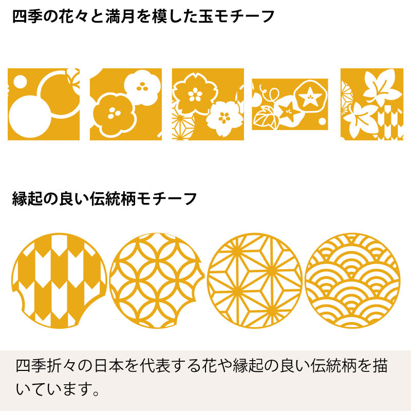 手ぬぐい タペストリ 縁起柄 伝統工芸 四季の雅オリジナル うさぎロゴ散らし(横)