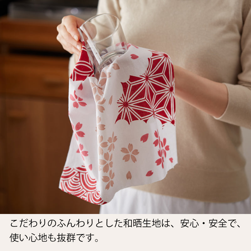 手ぬぐい タペストリ 桜うさぎ 伝統工芸 四季の雅 4 月のお飾り柄 吉祥花見